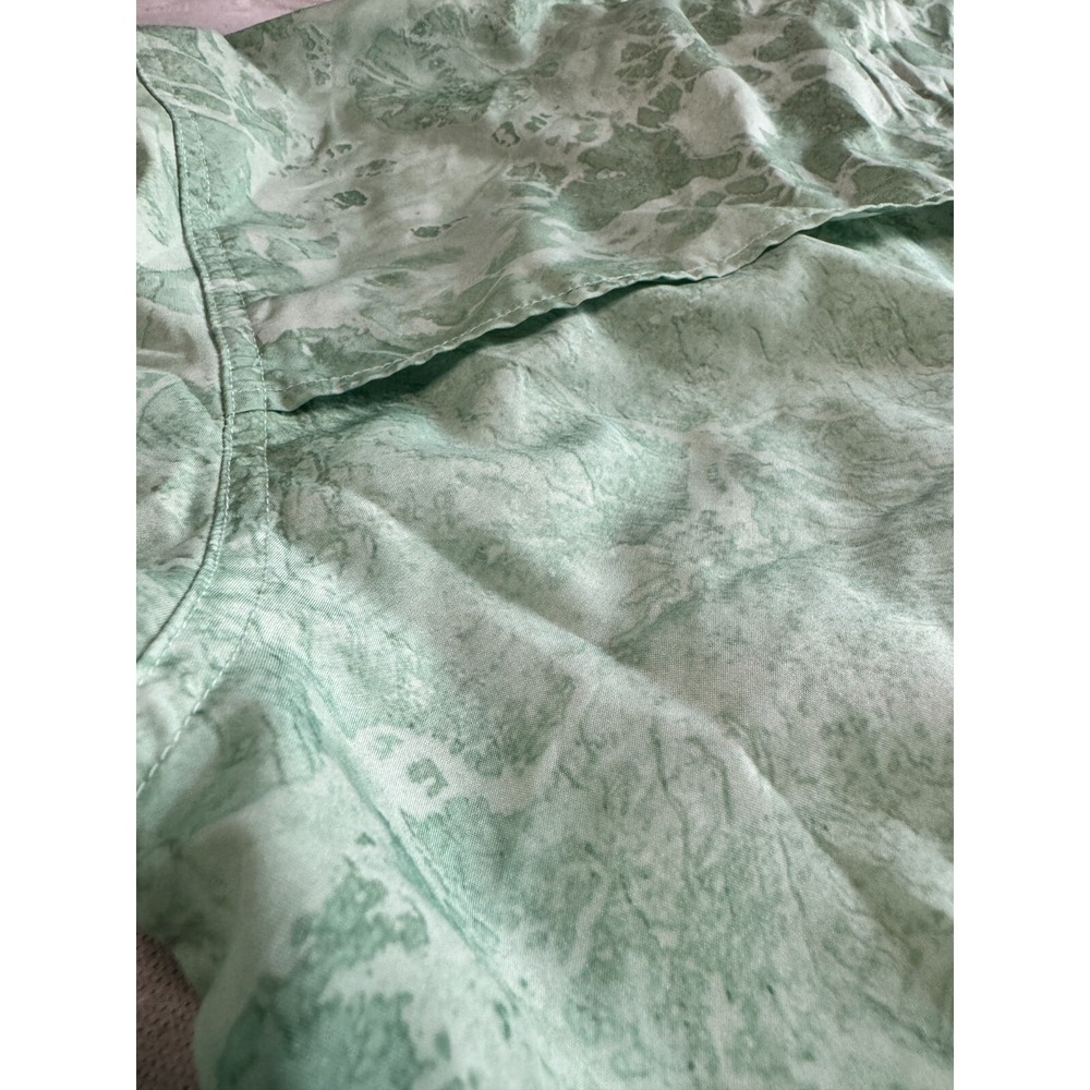 Realtree Fishing Shirt Mens Large Green Camo Short Sleeve Button Down Wave L - Picture 7 of 12
